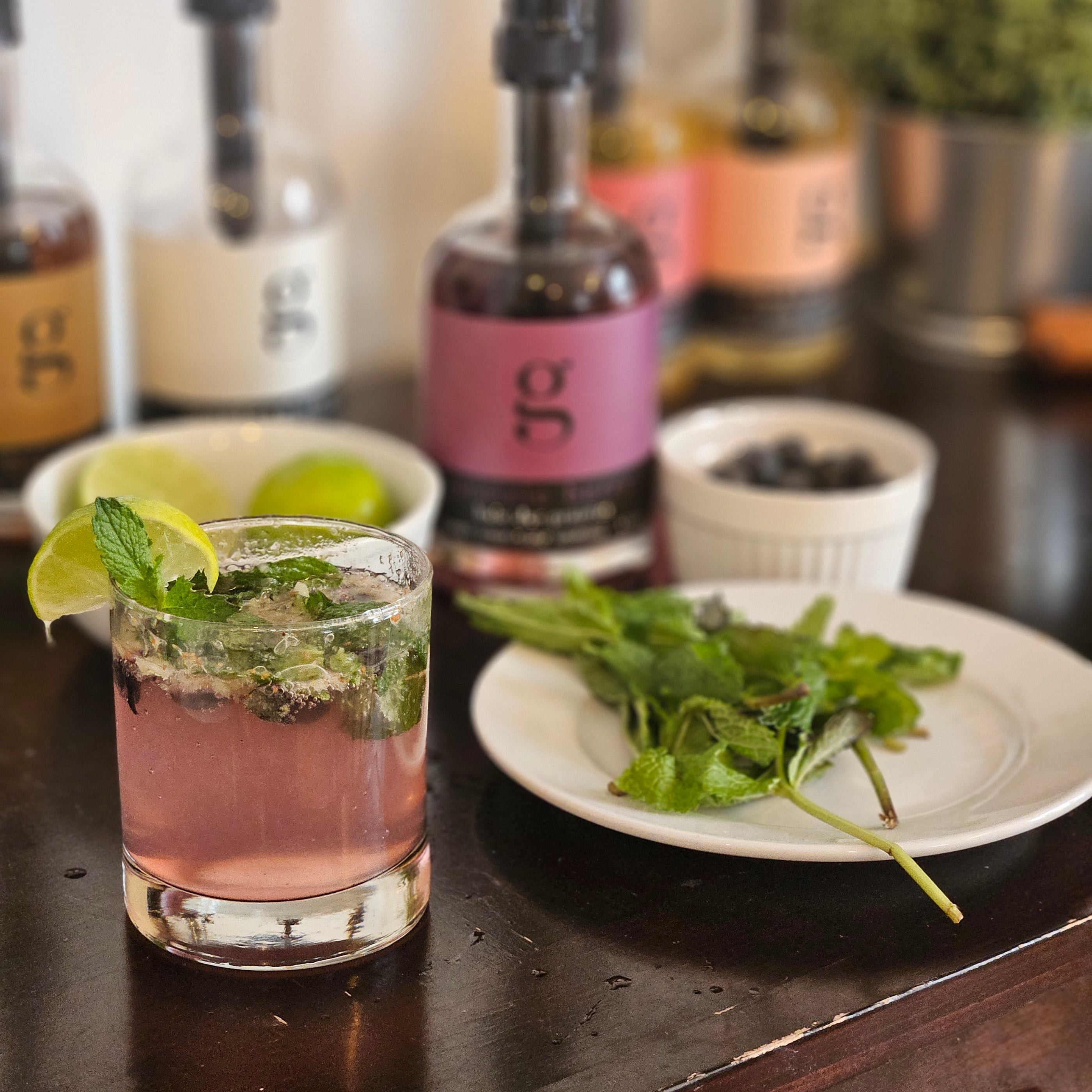 Blueberry, Lime & Mint Spritzer