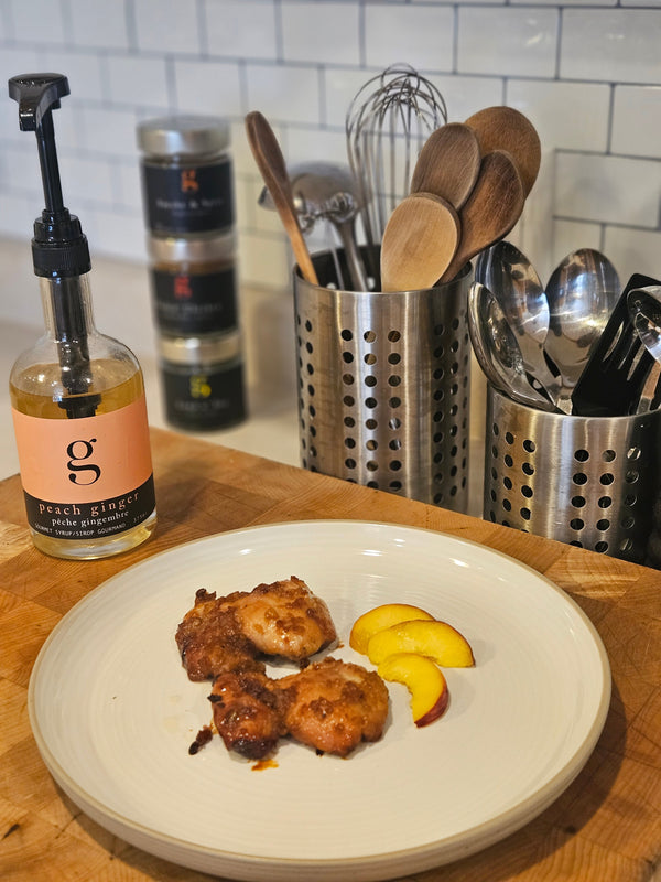 🍑 Peach‑Glazed Chicken Thighs