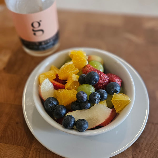 Fresh Fruit Bowl with Peach Ginger Drizzle