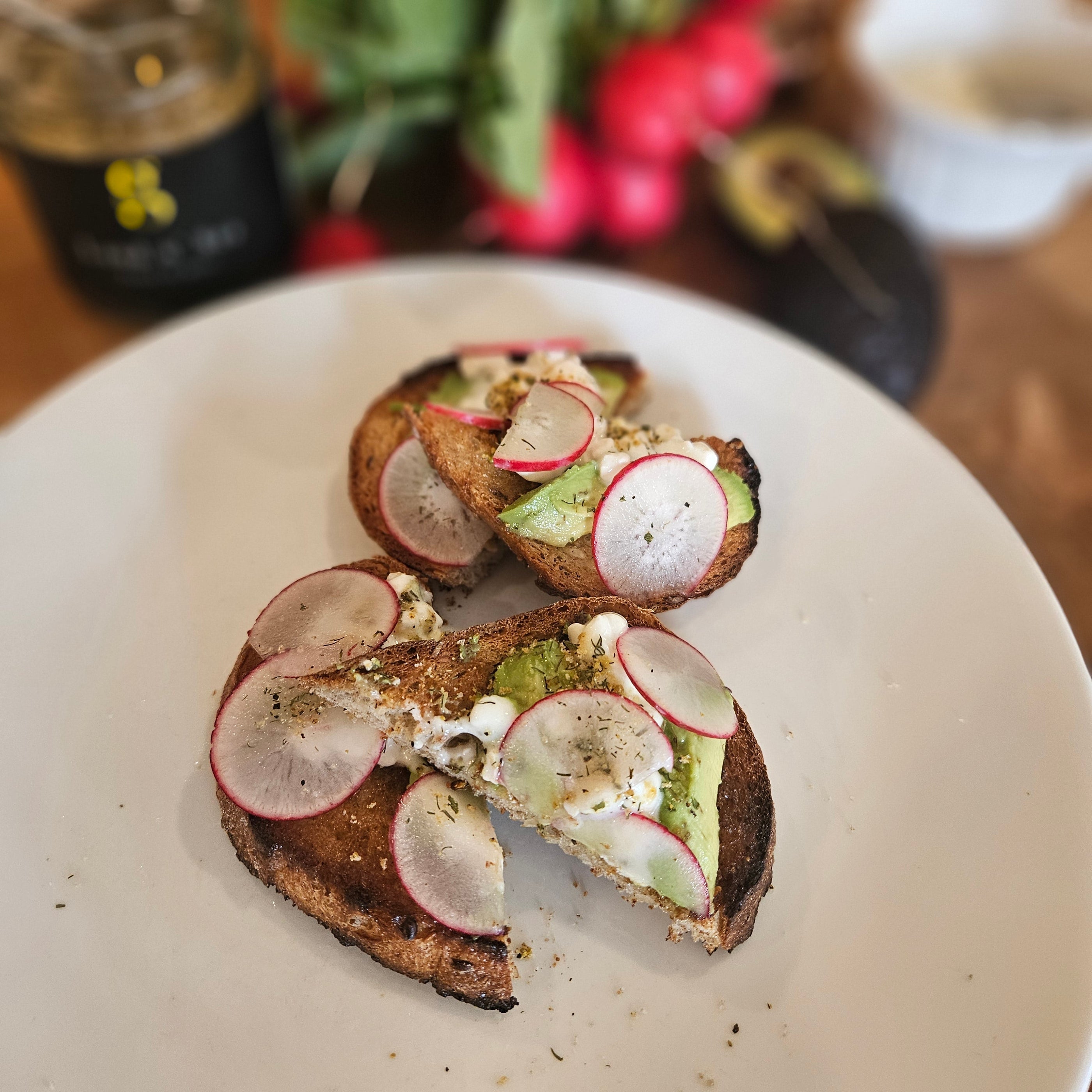 Radish &amp; Avocado Sourdough Toast