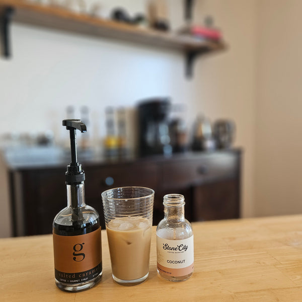 Salted Caramel Coconut Iced Latte