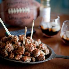 Appetizer Meatballs with Canadian Maple Bourbon BBQ sauce