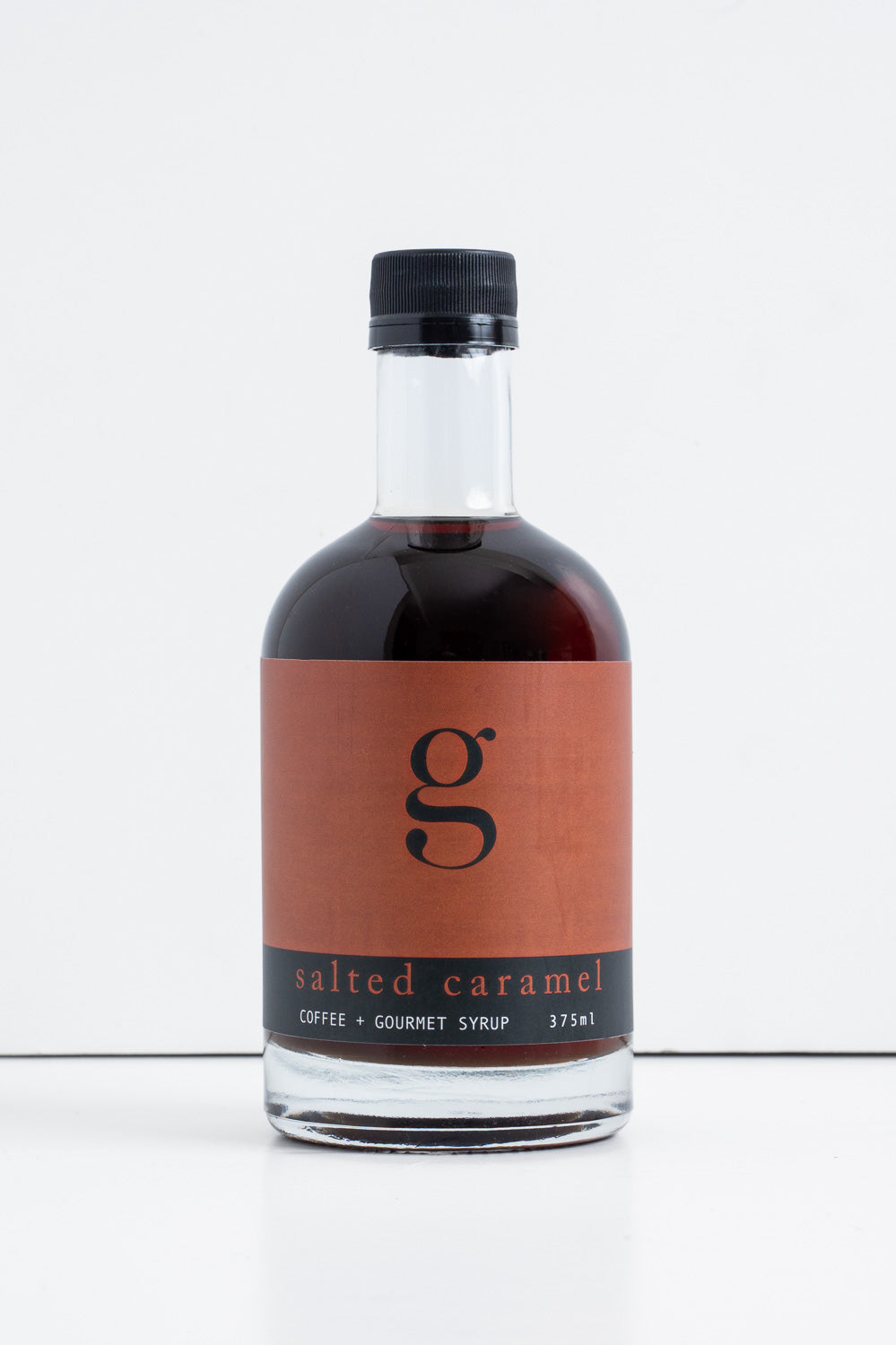 Bottle of Gourmet Inspirations Salted Caramel Coffee Syrup – adds rich caramel flavor to your coffee.