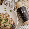 Bottle of Gourmet Inspirations Creamy Peppercorn Whisky Steak Sauce – rich, thick sauce with a hint of pepper heat.